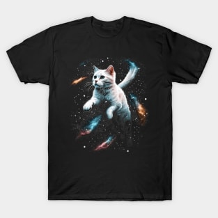 The Meow-tains of Mars: A Feline's Interstellar Odyssey T-Shirt